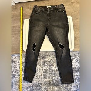 True Craft Curvy High Rise Skinny Jeans Black Size: 12